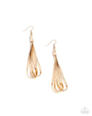 Paparazzi Keen Keepsake - Gold Earry