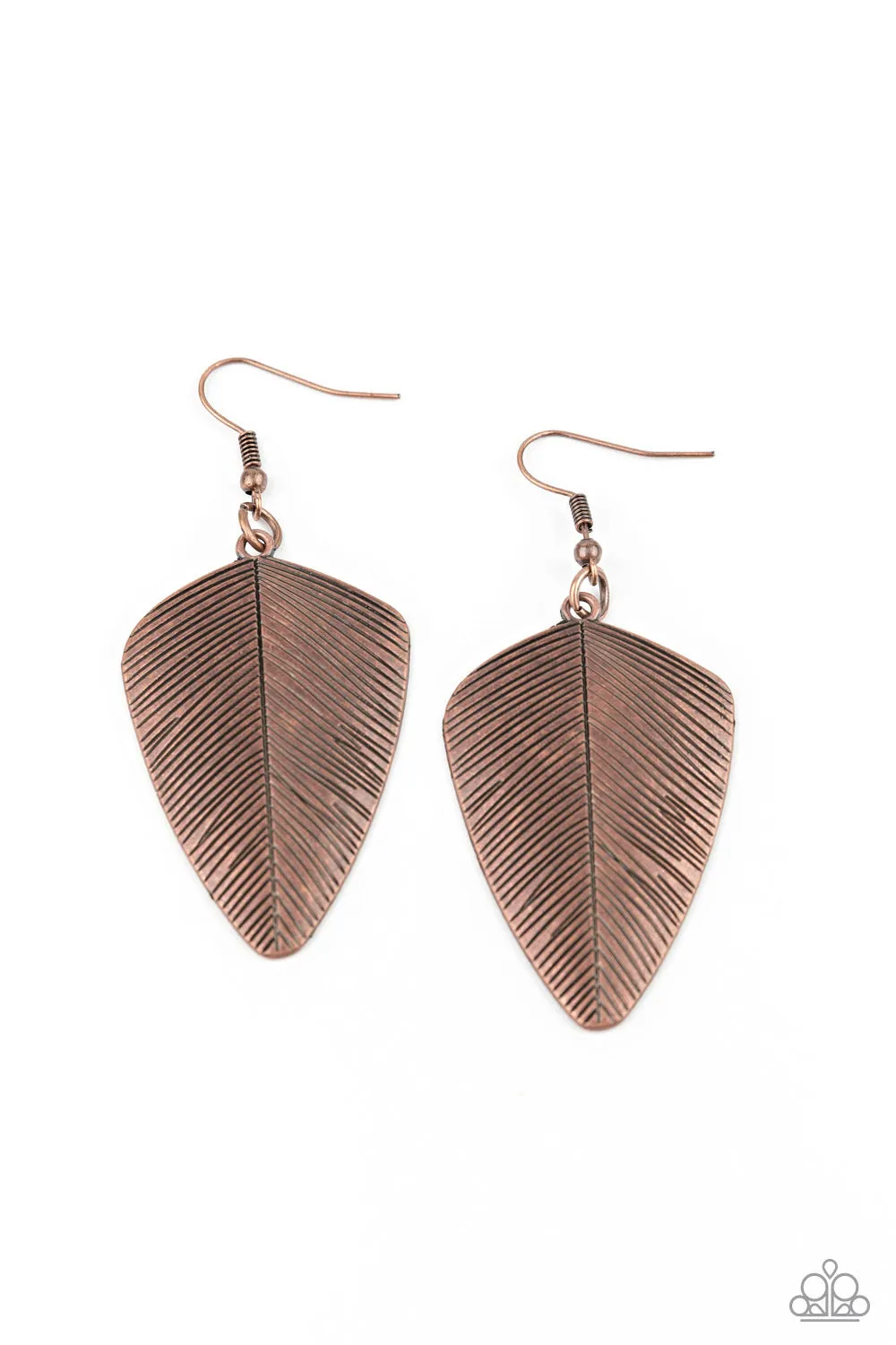 Paparazzi One Of The Flock - Copper Earrings
