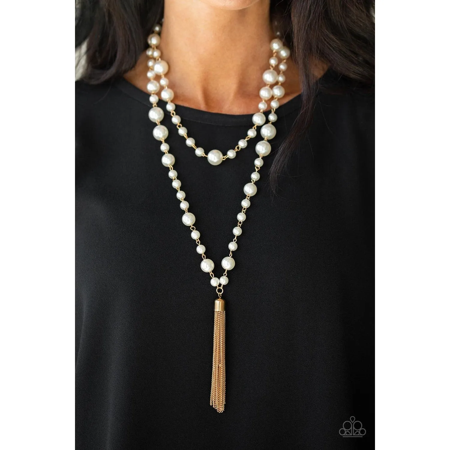 Paparazzi Social Hour - Gold Necklace & Earrings Set