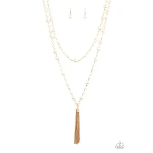 Paparazzi Social Hour - Gold Necklace & Earrings Set
