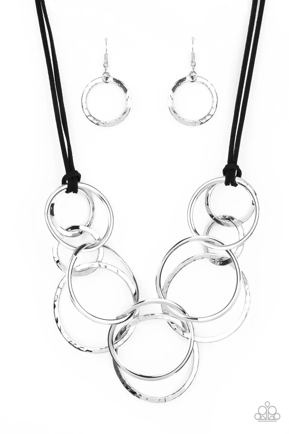 Paparazzi Spiraling Out of COUTURE - Silver Necklaces