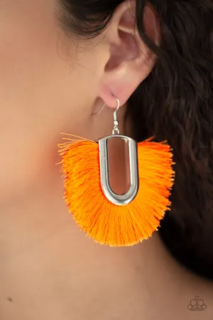 Paparazzi Tassel Tropicana Earrings Orange