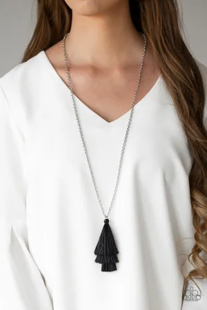 Paparazzi Triple The Tassel Necklace Black