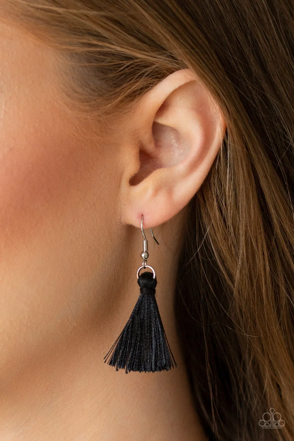Paparazzi Triple The Tassel Necklace Black
