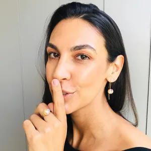 Passion Gold Crystal Cocktail Ring