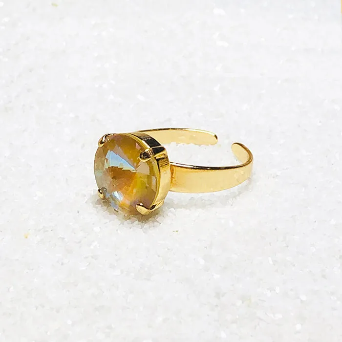 Passion Gold Crystal Cocktail Ring