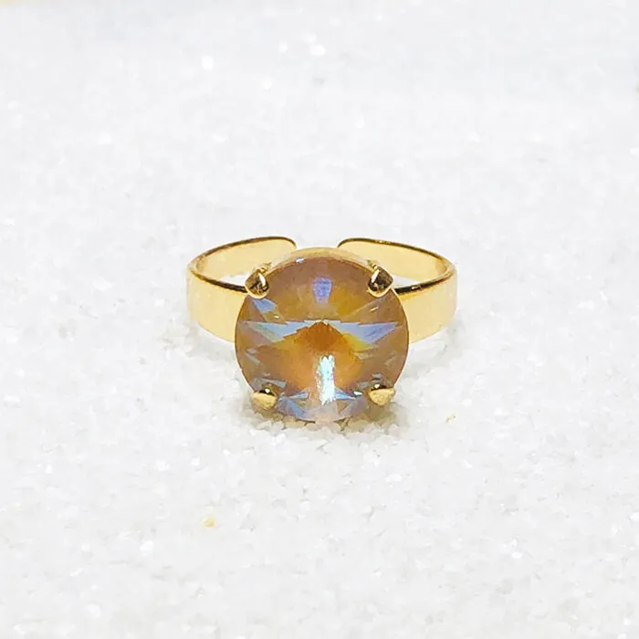 Passion Gold Crystal Cocktail Ring