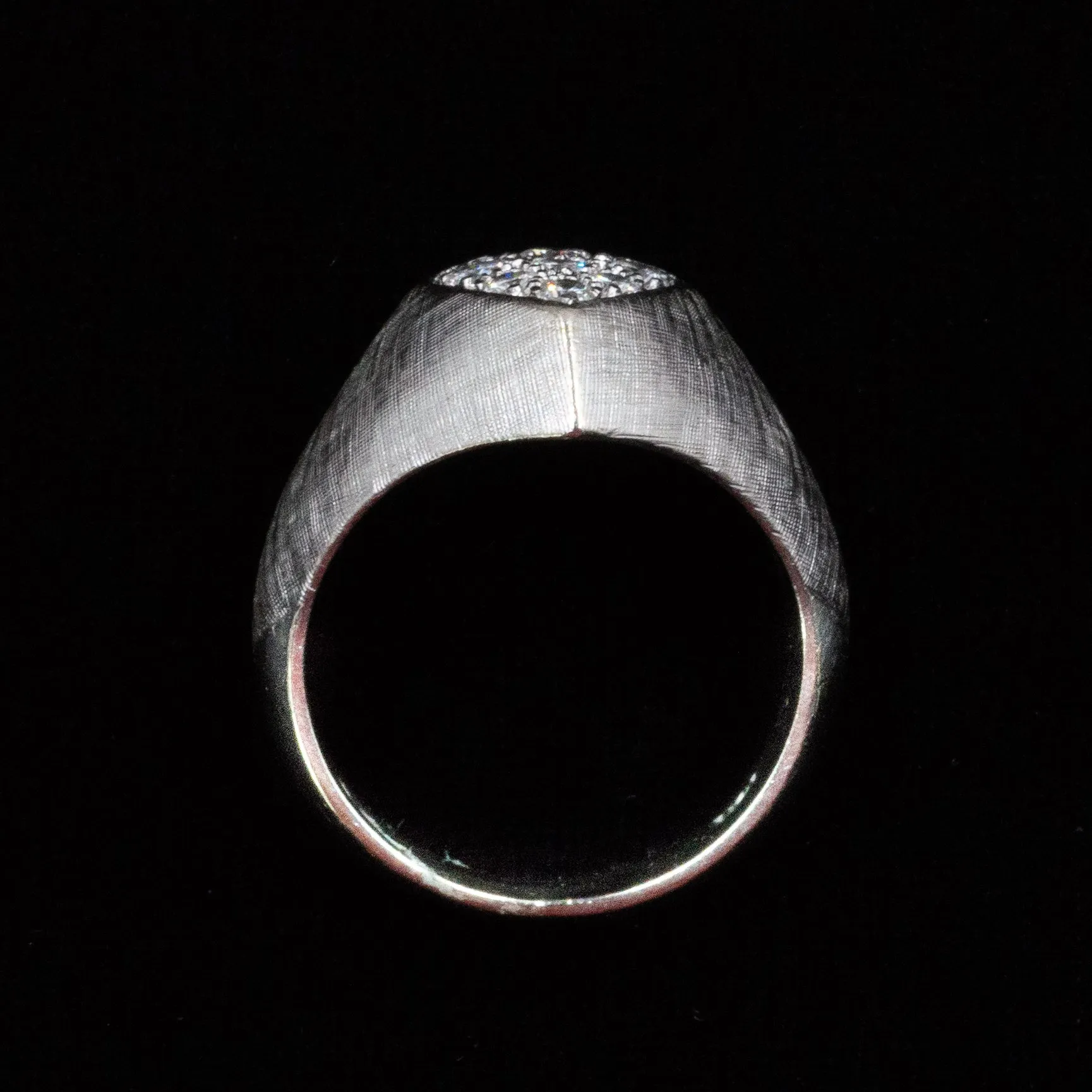 Pavé Diamond Teardrop Ring