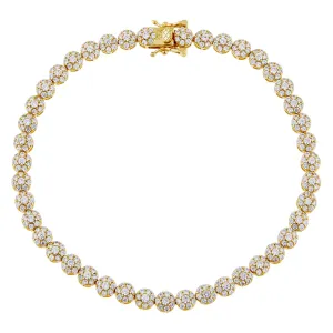 Pavé Multi Flower Anklet