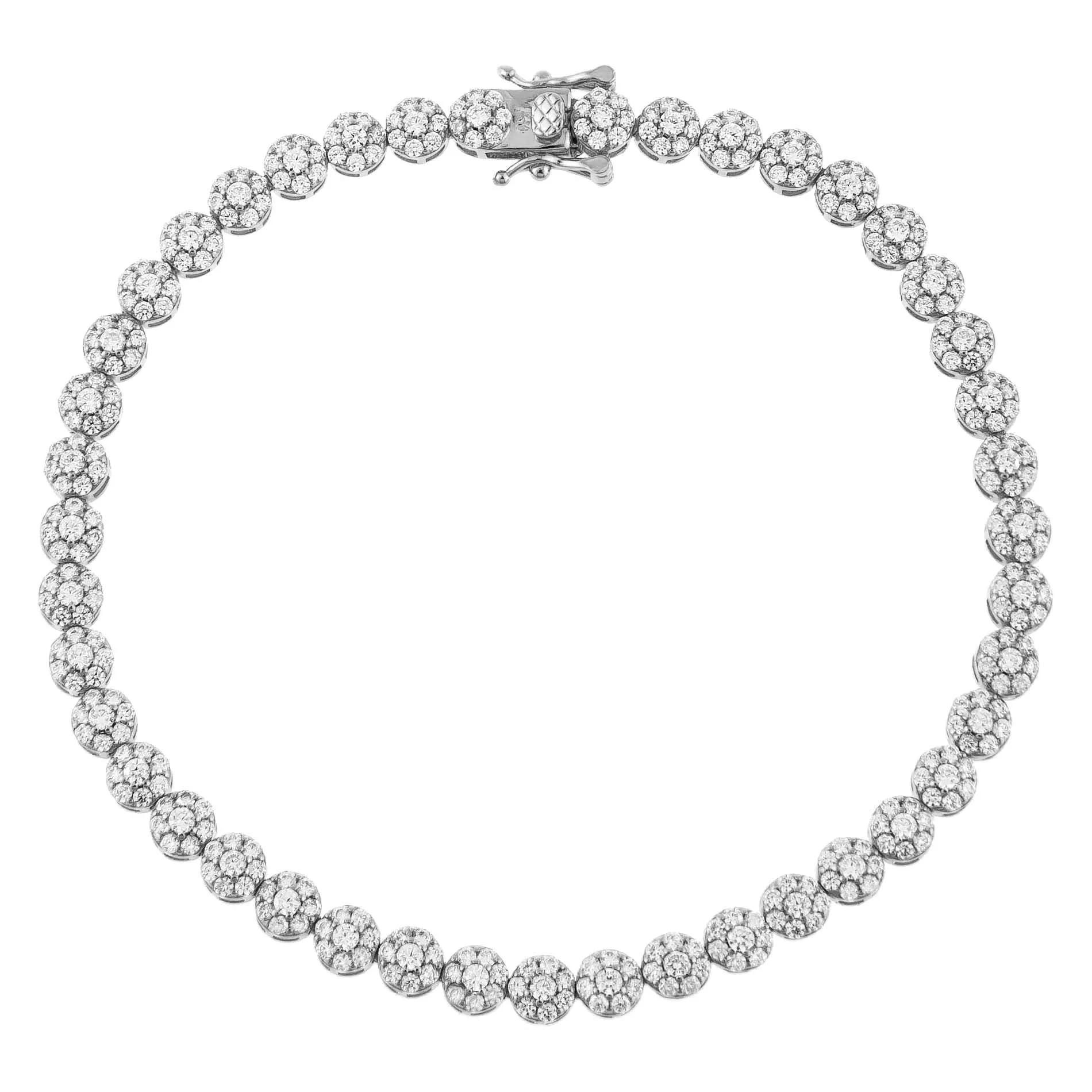 Pavé Multi Flower Anklet