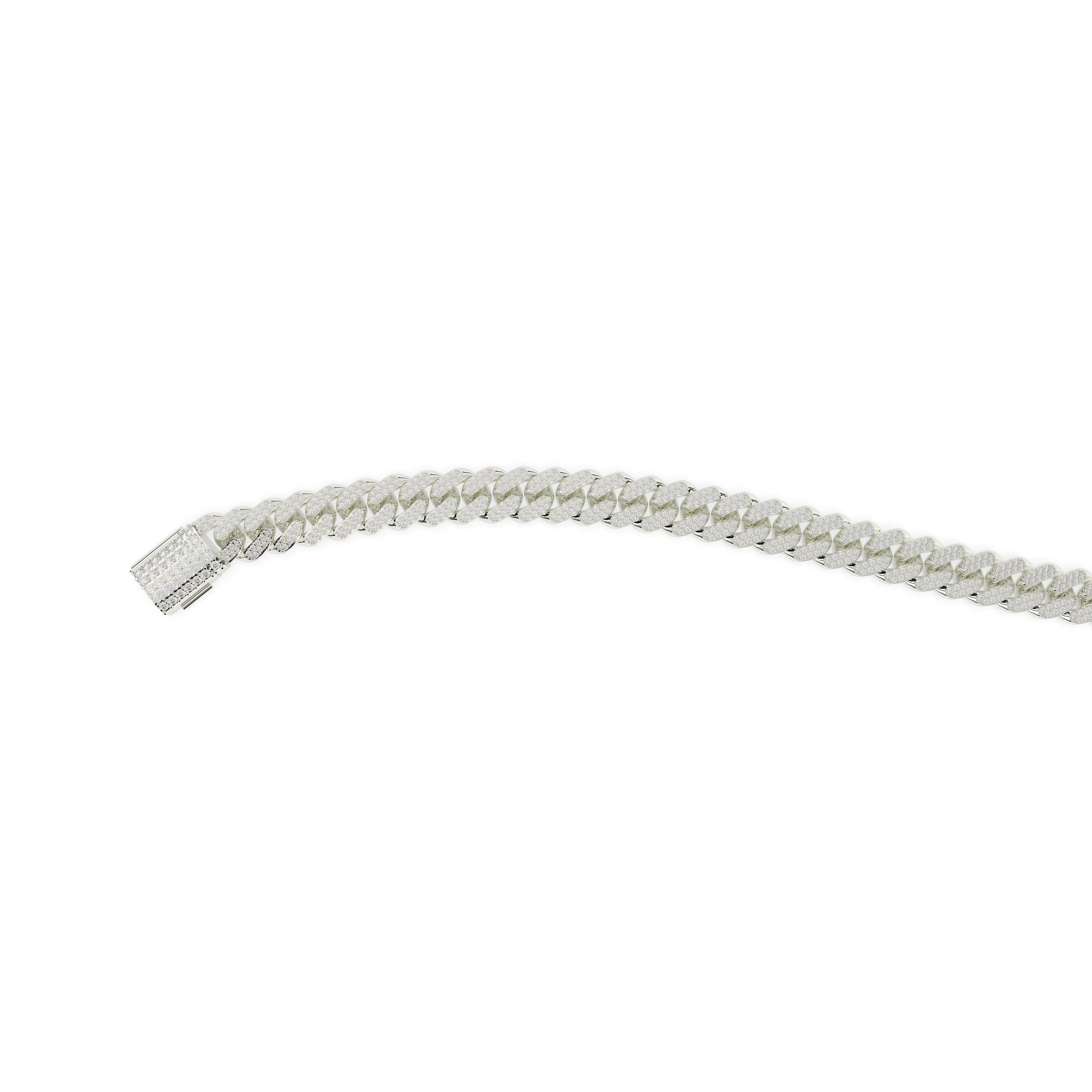 Pavé Set Diamond 8mm Miami Cuban Bracelet