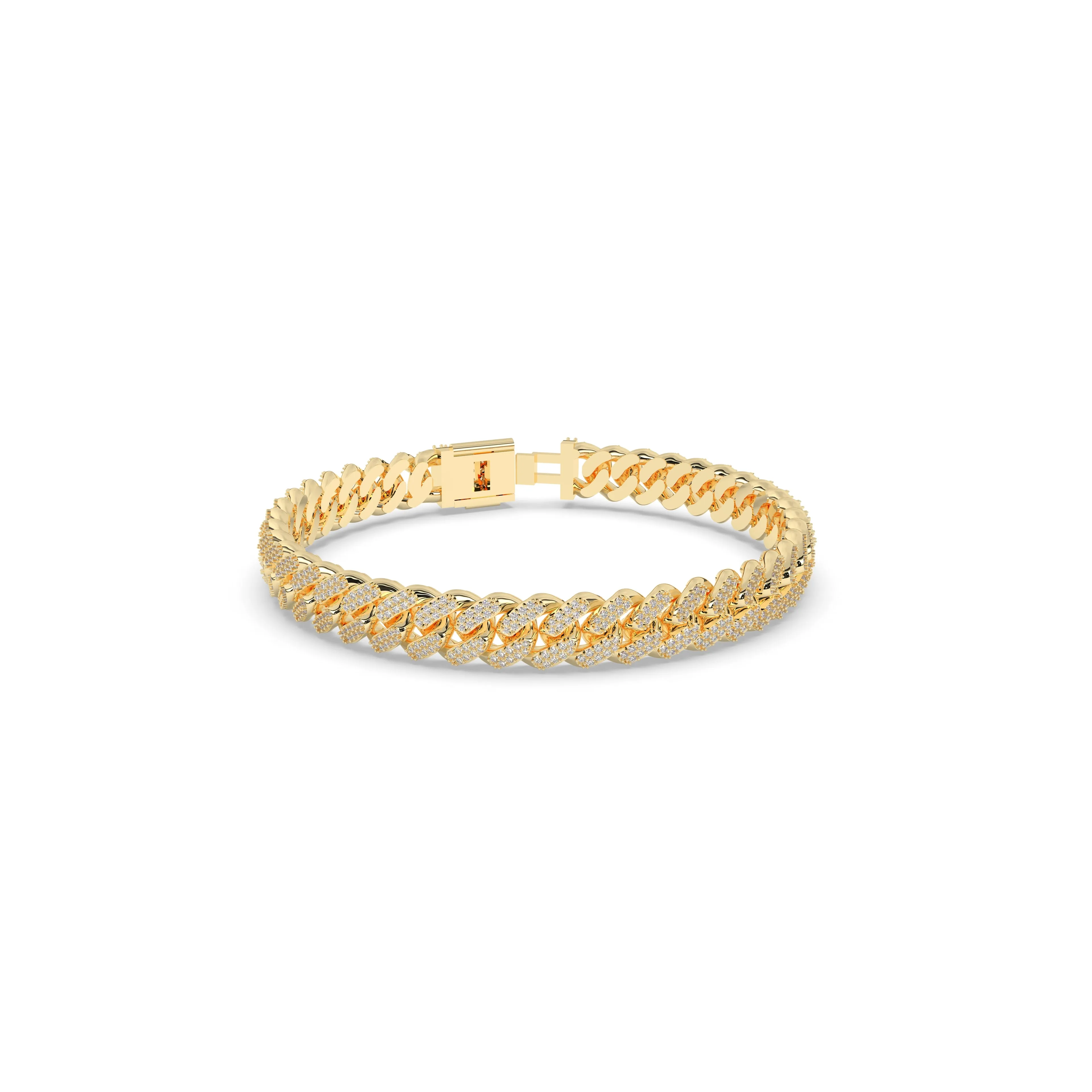 Pavé Set Diamond 8mm Miami Cuban Bracelet
