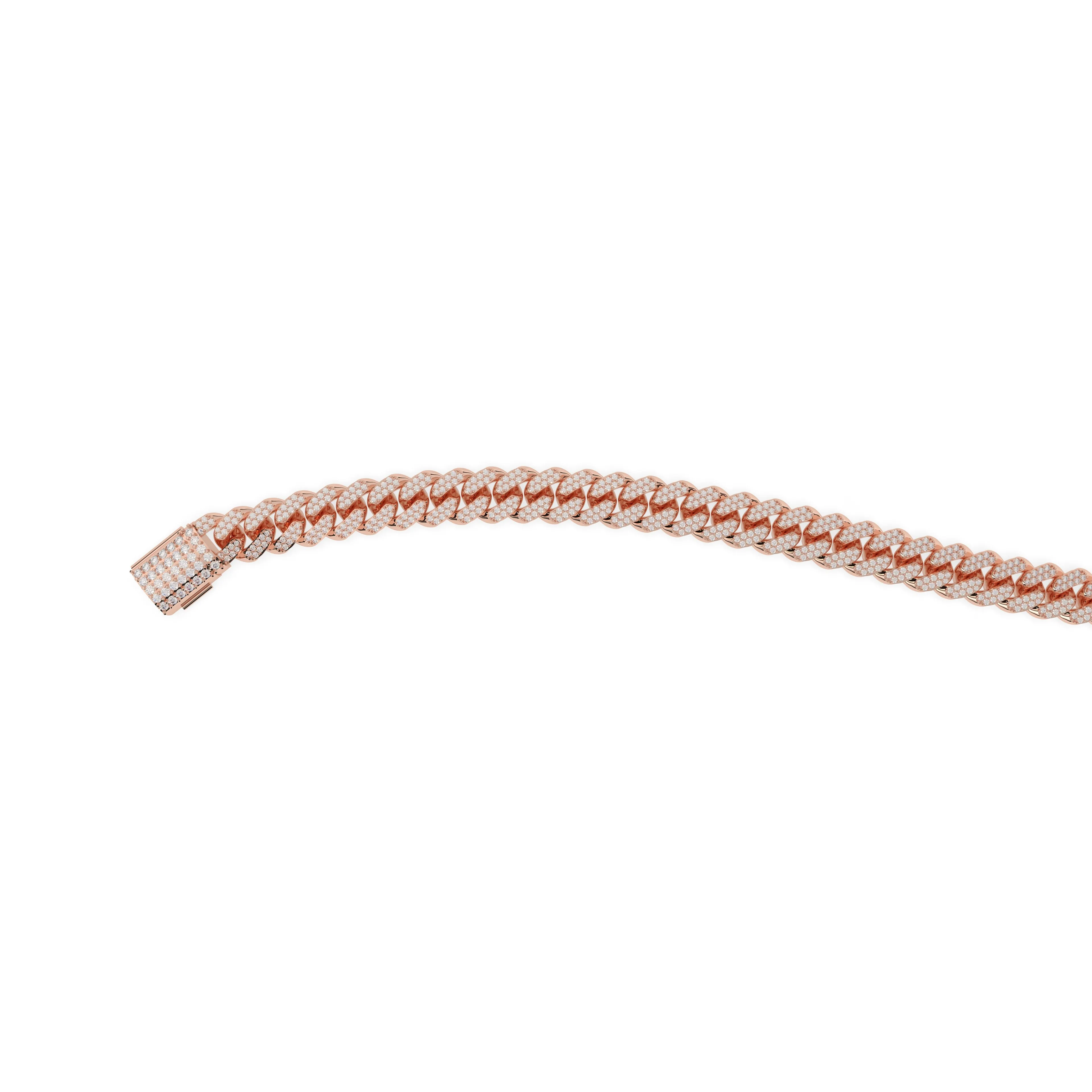 Pavé Set Diamond 8mm Miami Cuban Bracelet