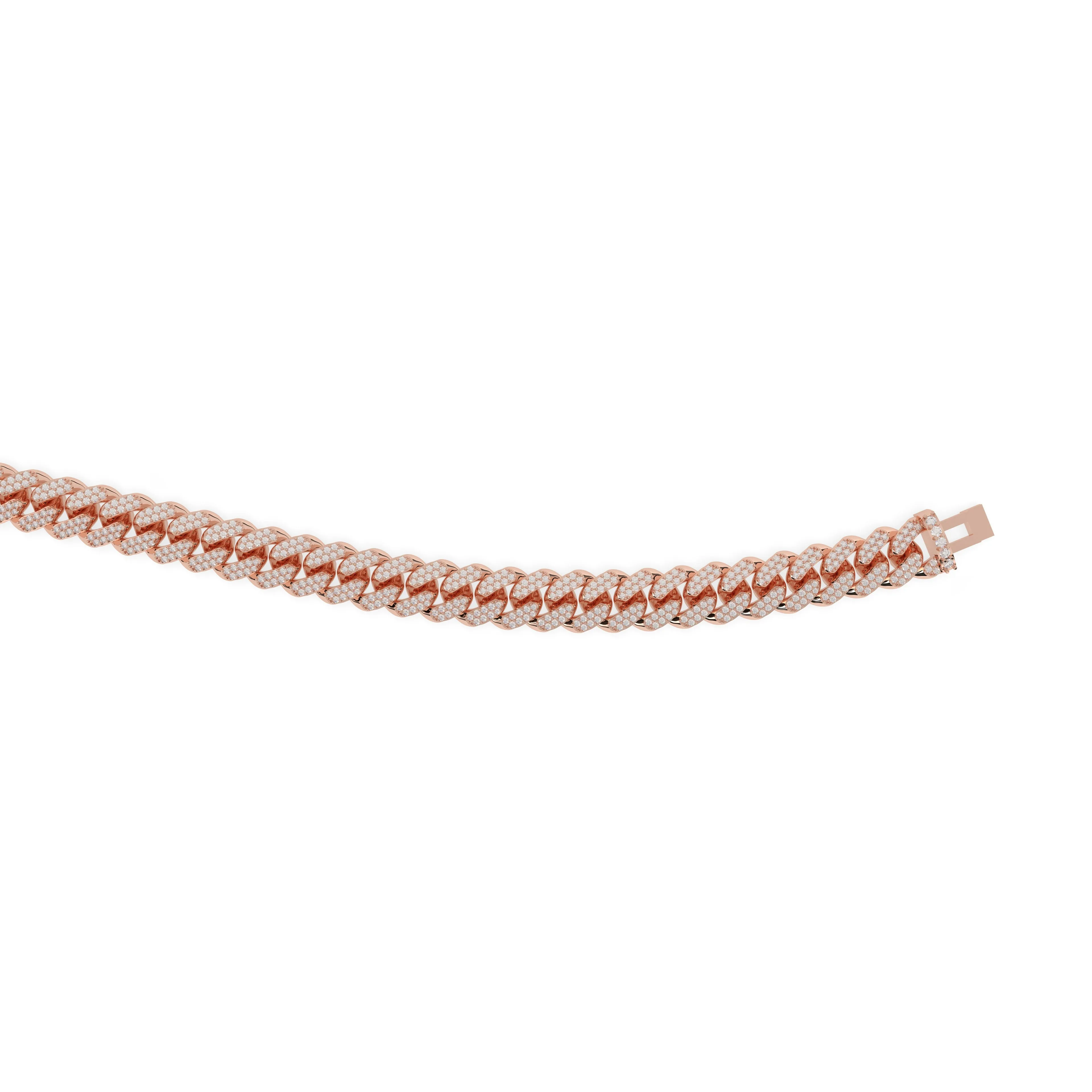 Pavé Set Diamond 8mm Miami Cuban Bracelet