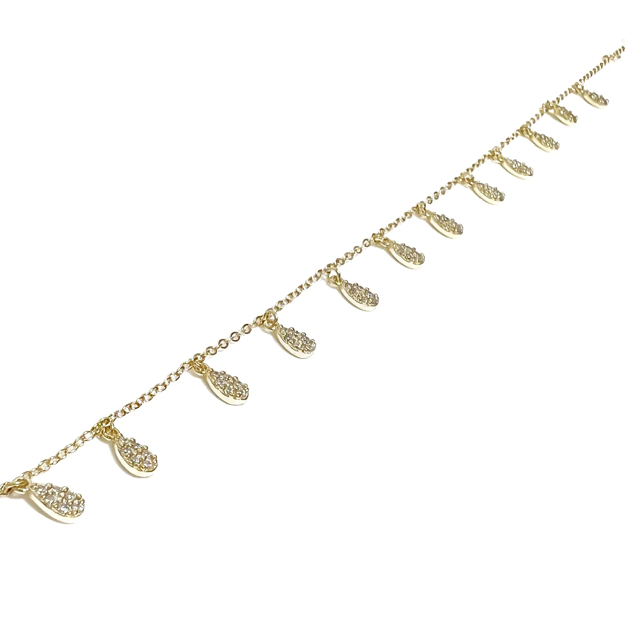 Pave Mini Drops Anklet