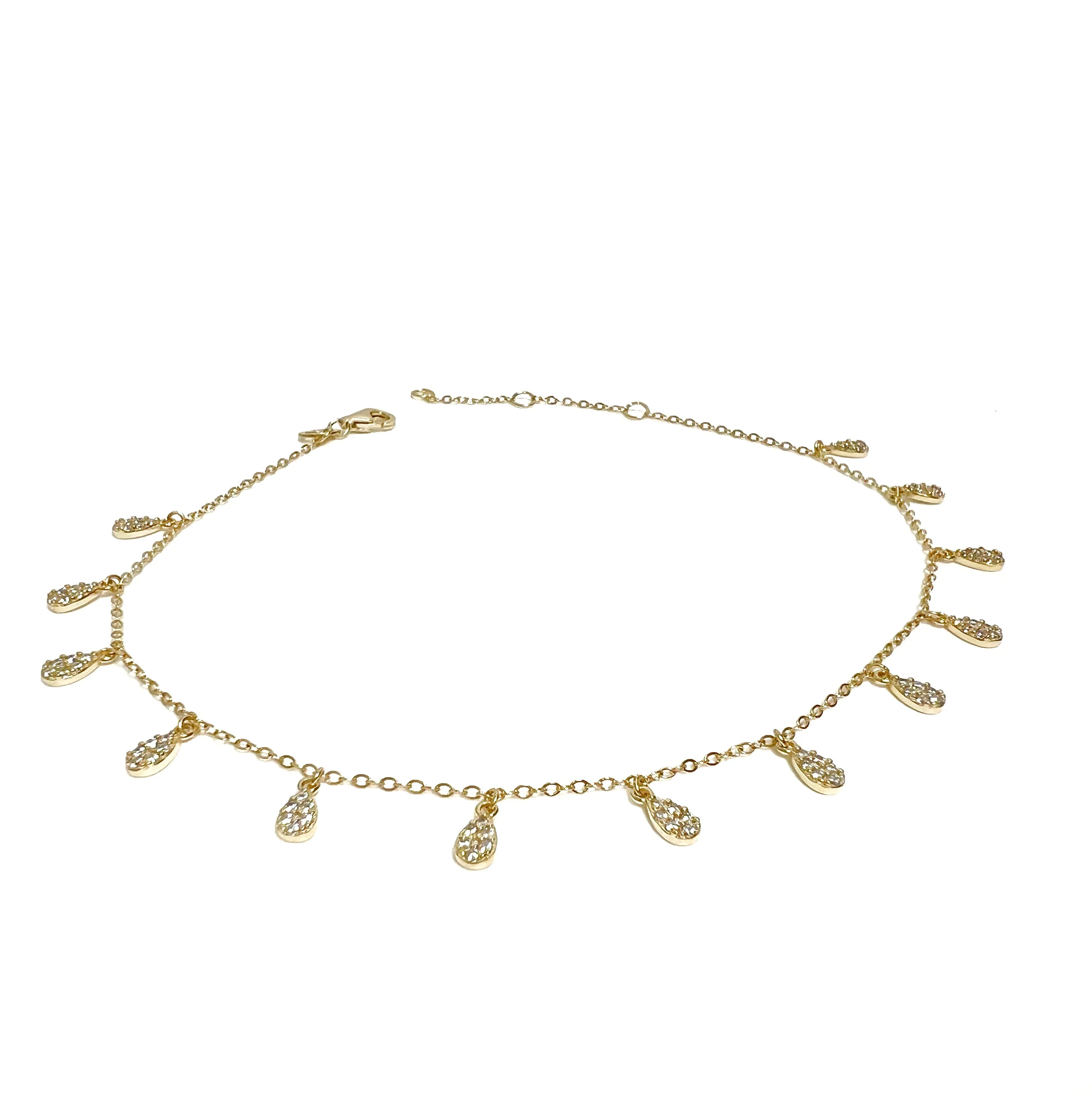 Pave Mini Drops Anklet