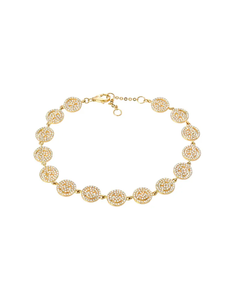 Pave Smiley Face Bracelet