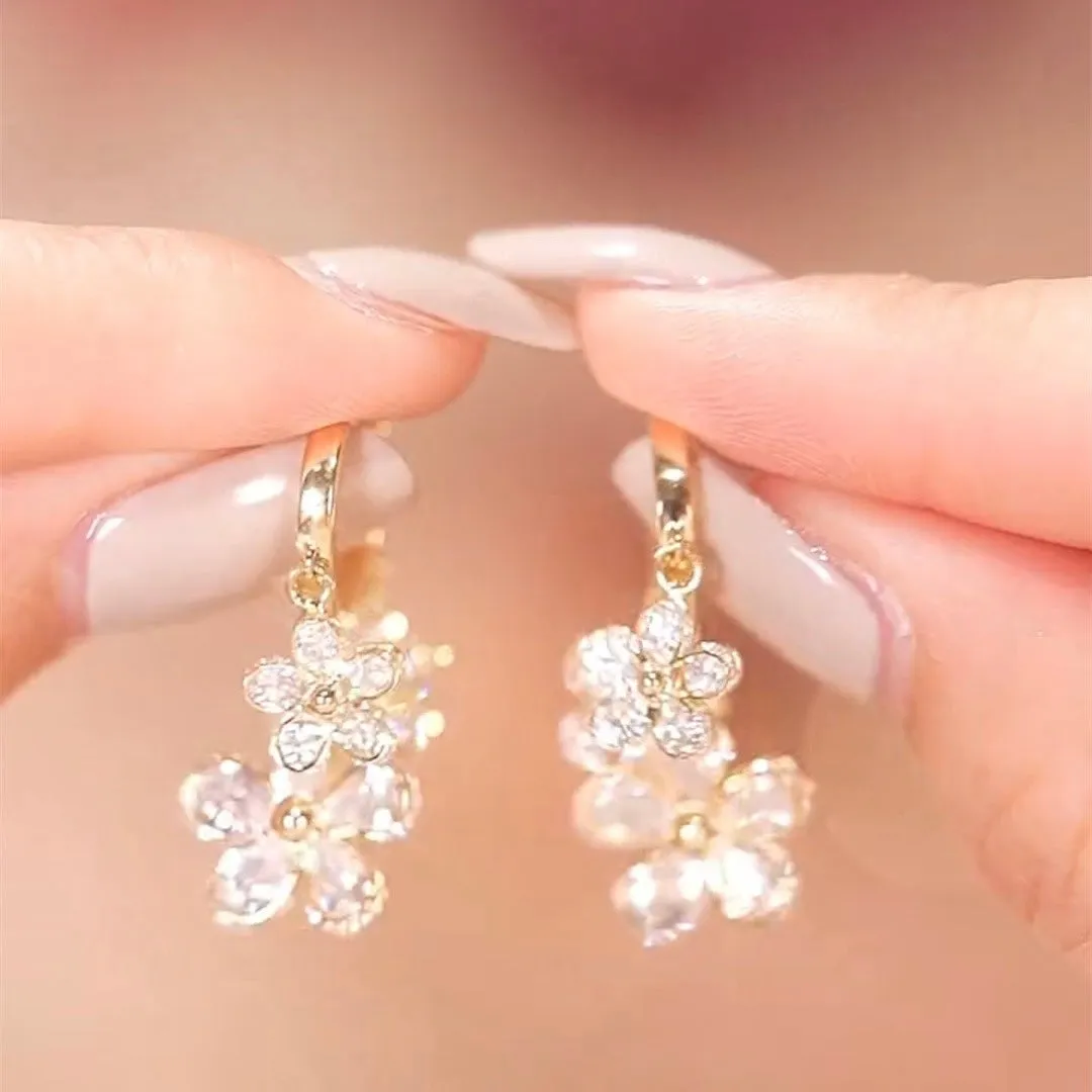 Peach Blossom Tassel Earrings
