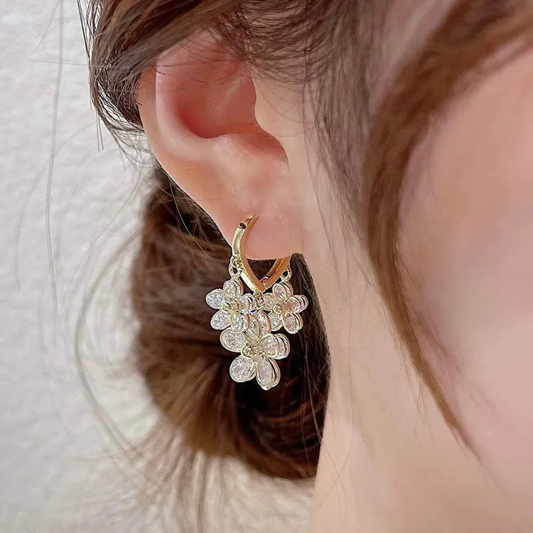 Peach Blossom Tassel Earrings