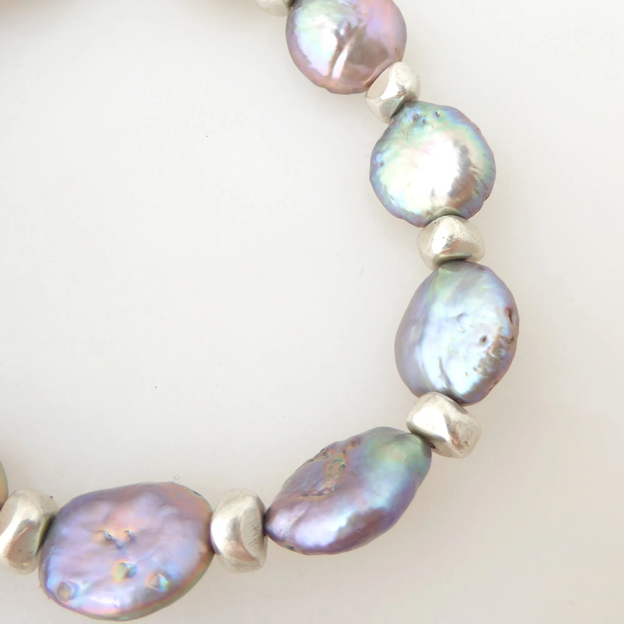 Peacock pearl bracelet set