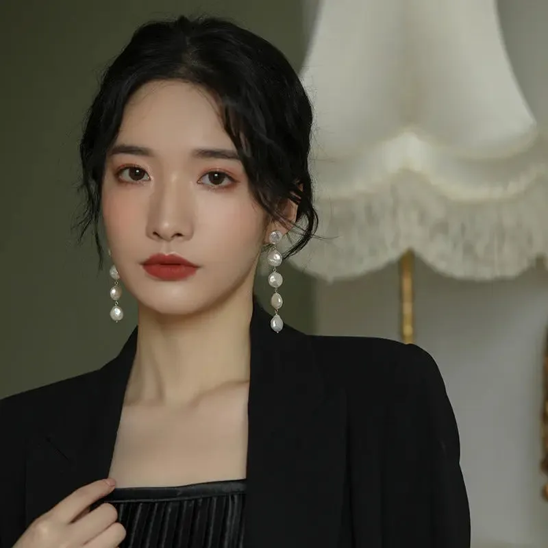 Pearl Tassel Earrings