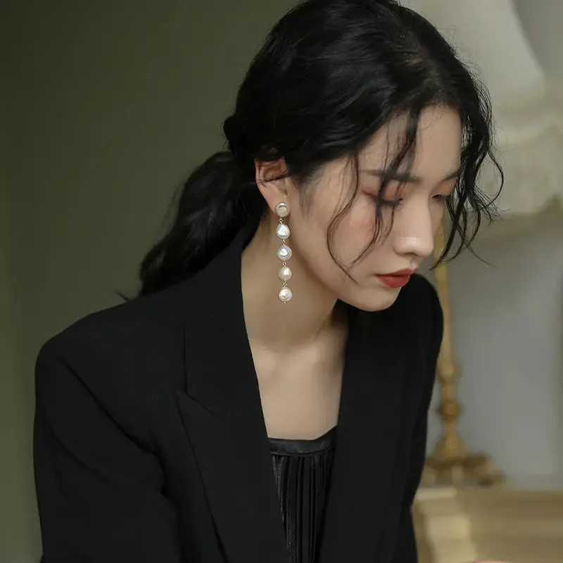 Pearl Tassel Earrings