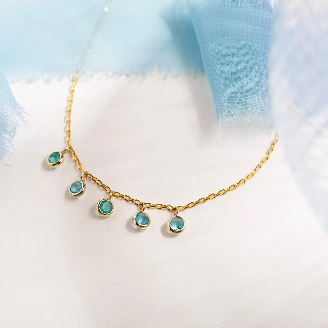Personalized Birthstones Anklet