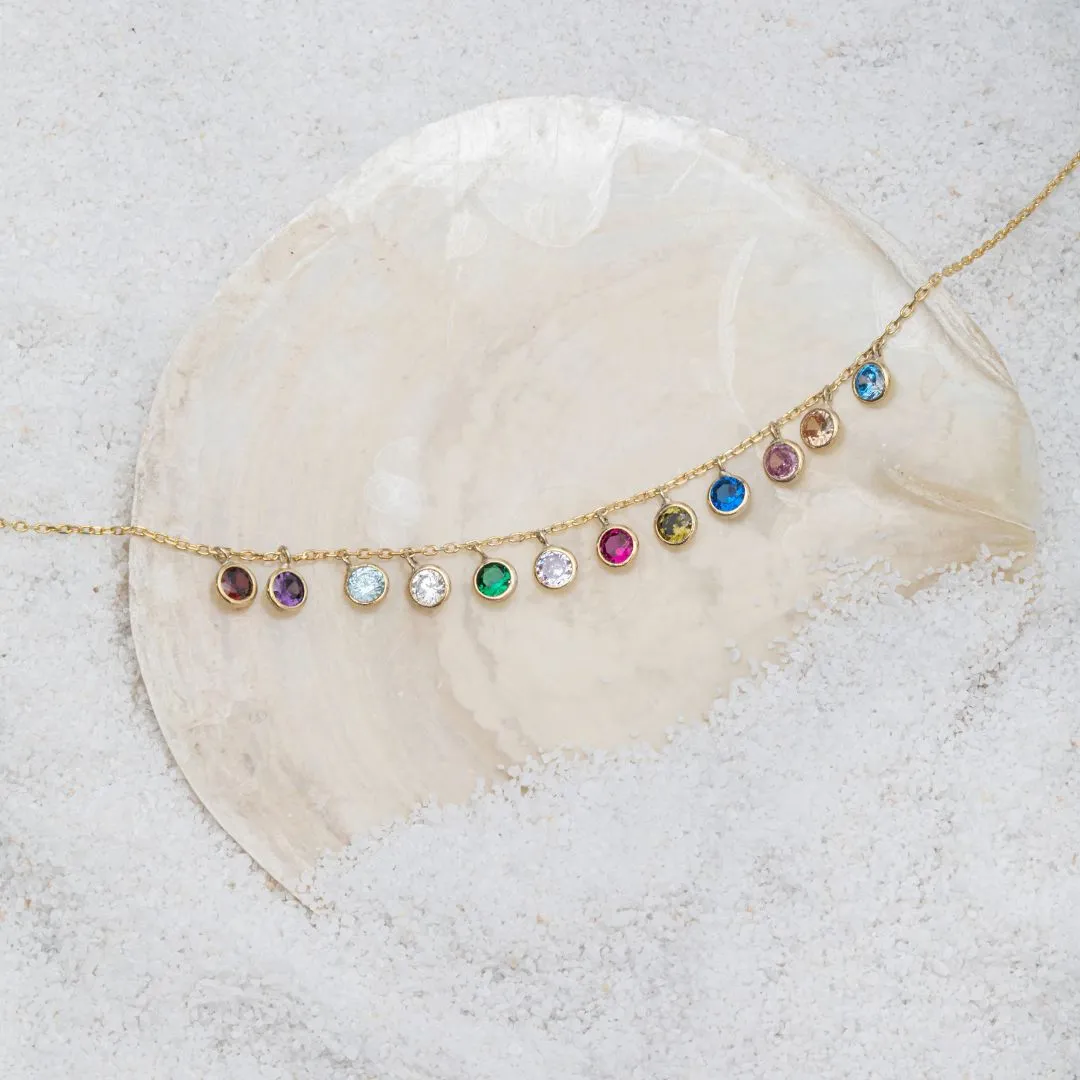 Personalized Birthstones Anklet