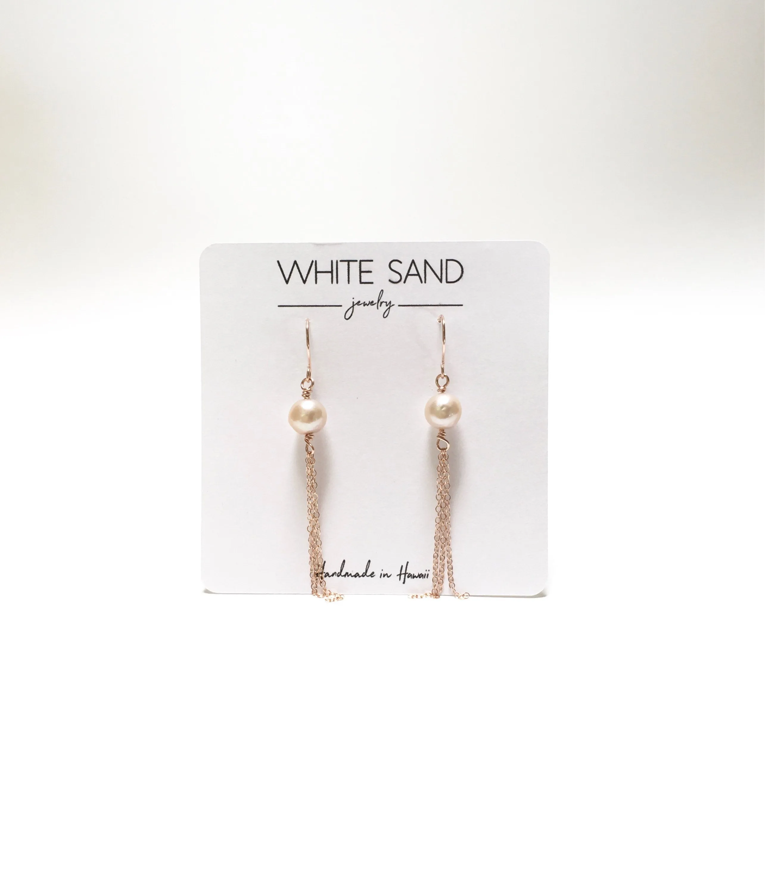 Pink Edison Pearl Tassel Earrings