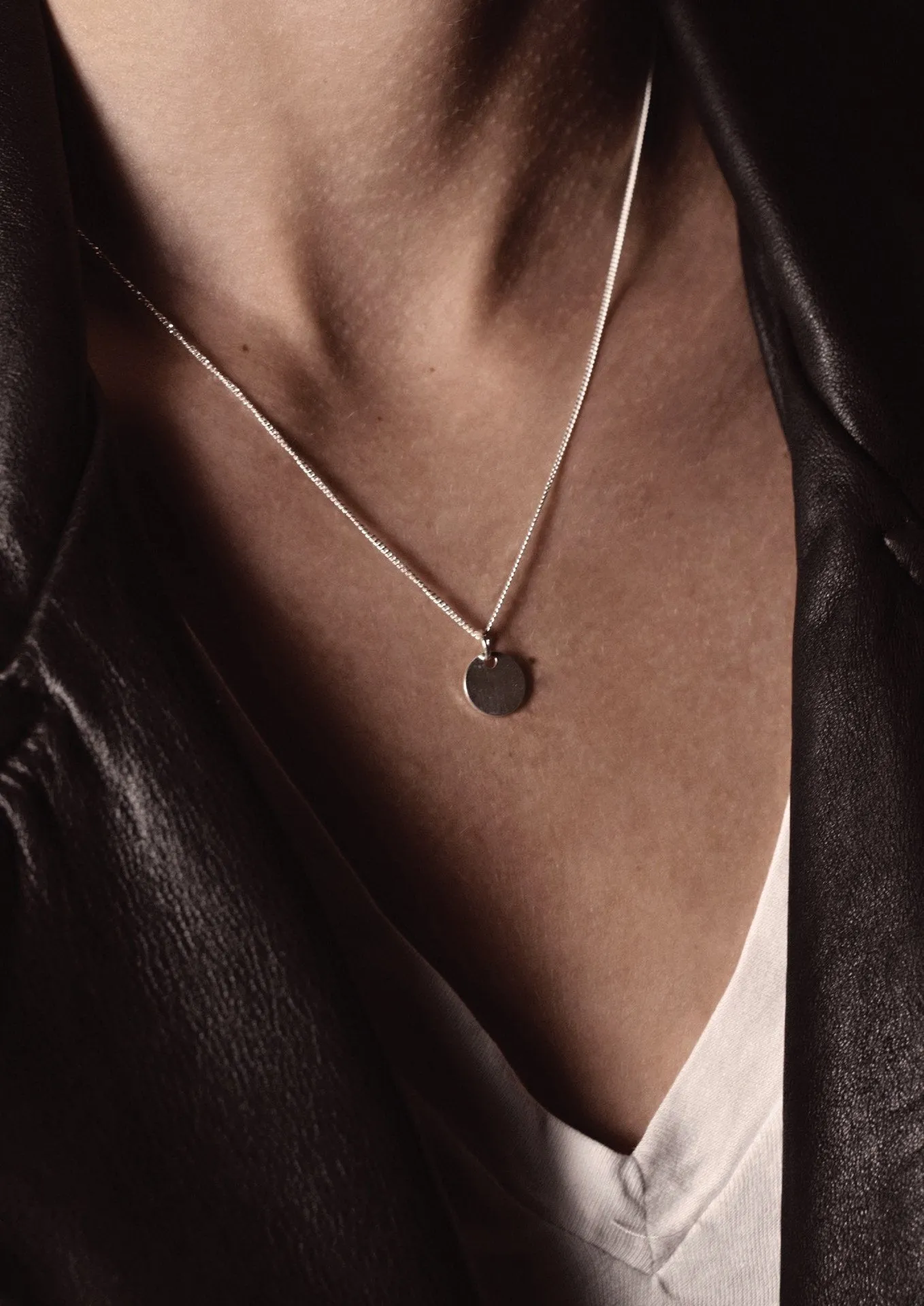 Plate Necklace Silver