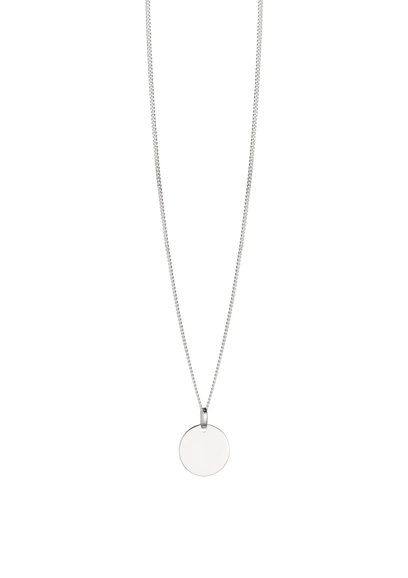 Plate Necklace Silver