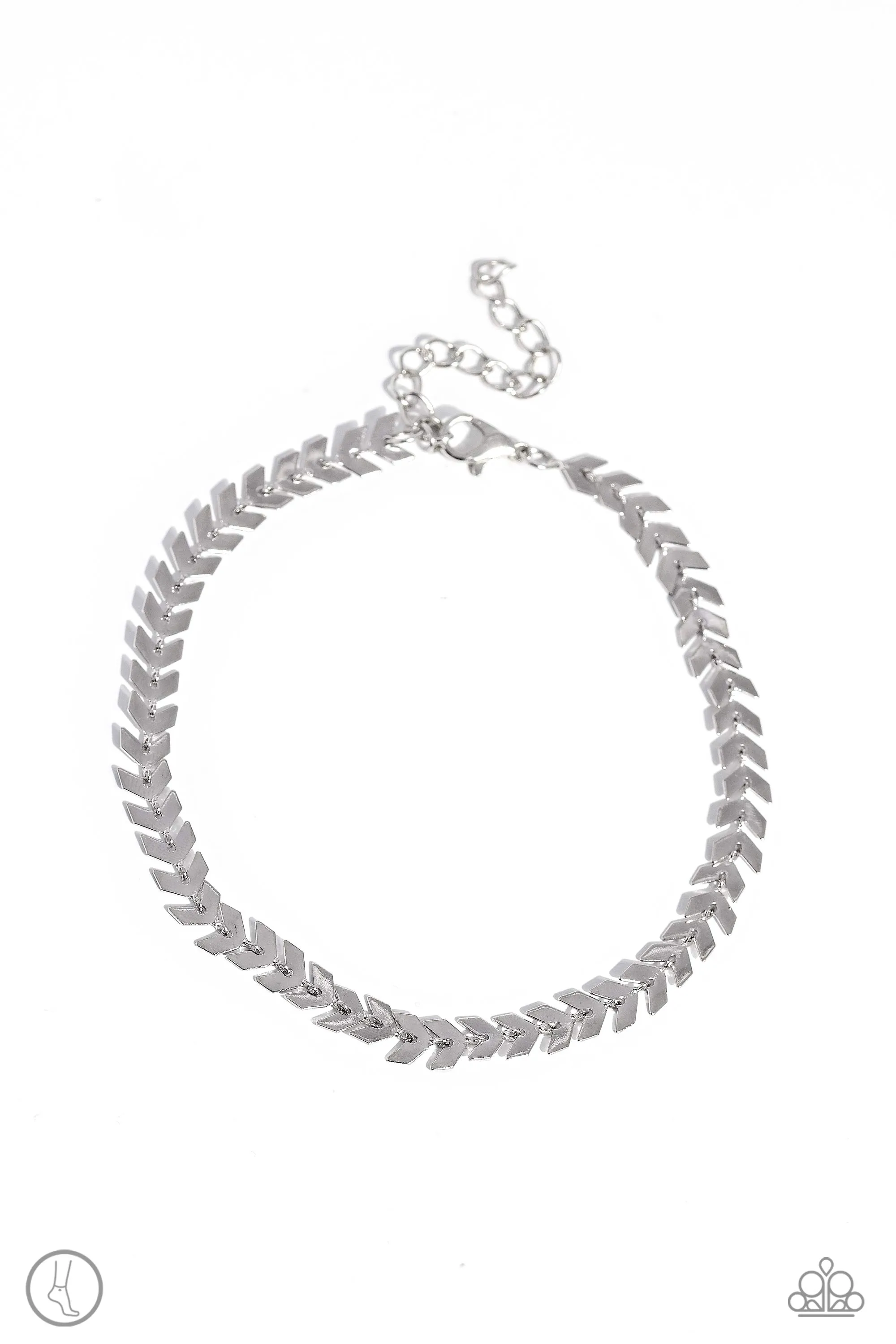 Point in Time - Silver - Paparazzi Anklet