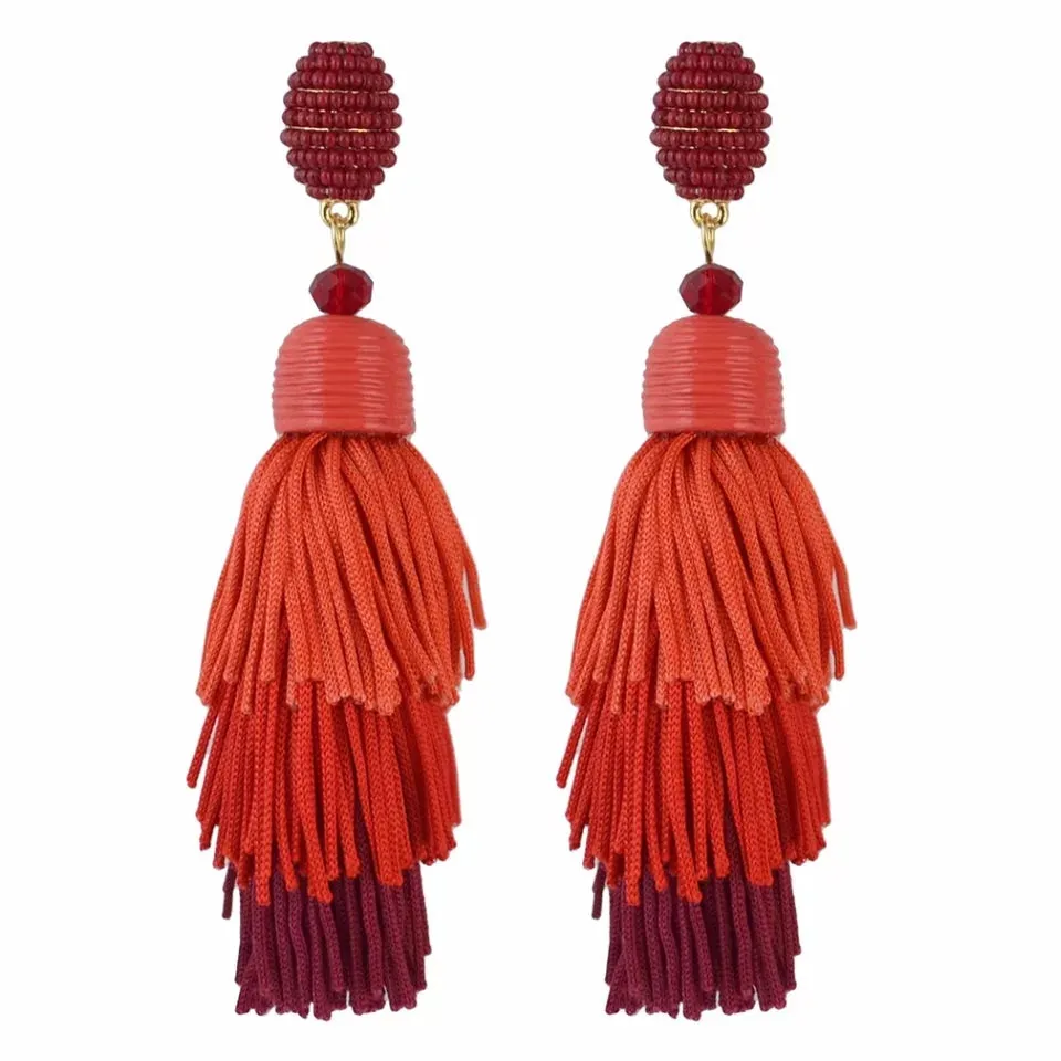 Pom-Pom Tassel Earrings