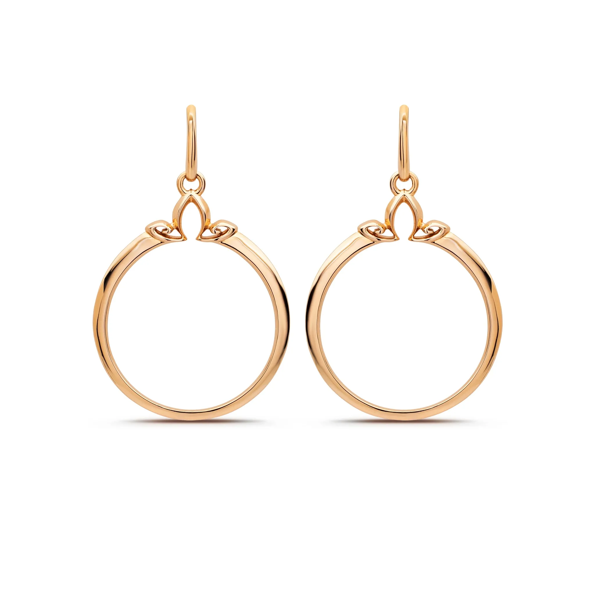 Portrait Hoop Earring 25mm - 18K Rose Gold Vermeil