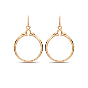 Portrait Hoop Earring 25mm - 18K Rose Gold Vermeil