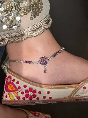 Pure 925 Silver Anklets- Set of 2
