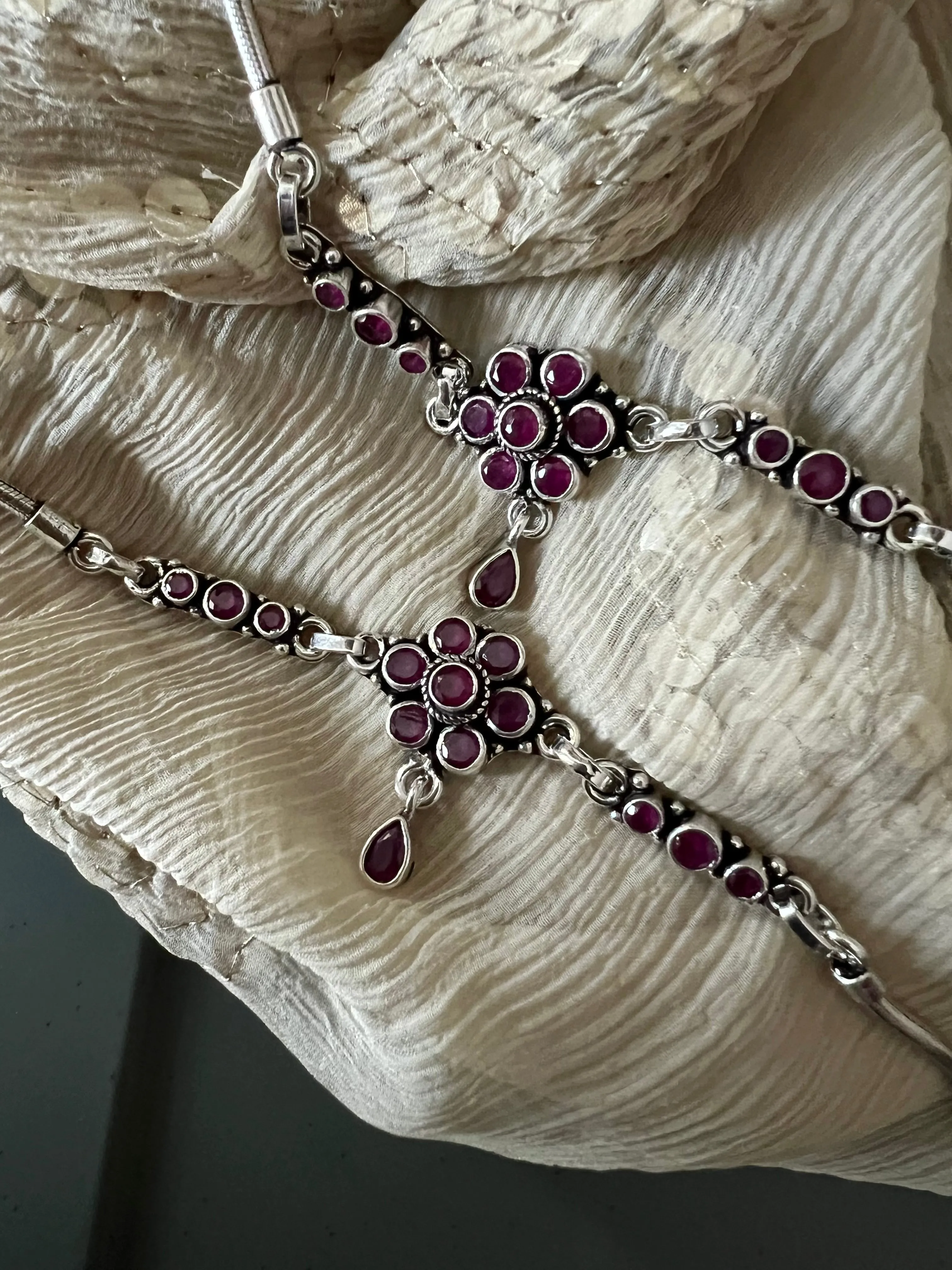 Pure 925 Silver Anklets- Set of 2