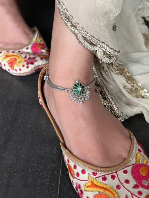 Pure 925 Silver Anklets- Set of 2