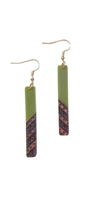 Pyro/Epoxy/Wood Earrings