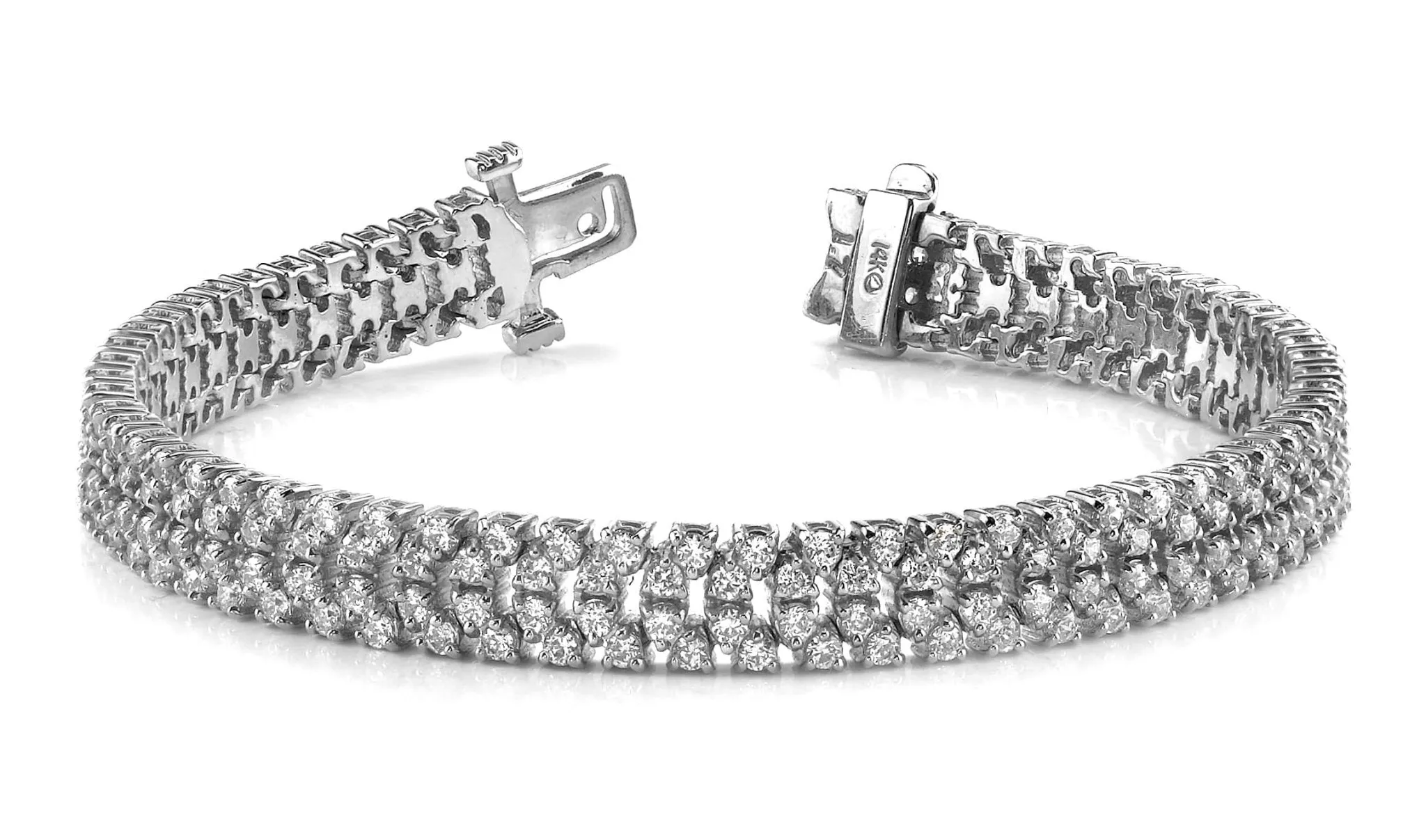 Quad Row Diamond Bracelet with 5.10 ct.(finished) 1.7mm