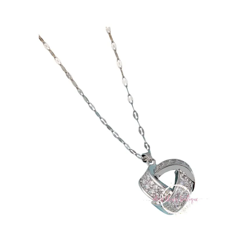 Quantum Twist - Silver Necklace