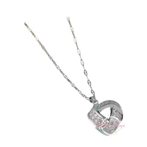 Quantum Twist - Silver Necklace