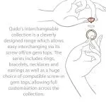 Qudo Tondo Deluxe 13mm Rose Gold Topper - Smoked Topaz