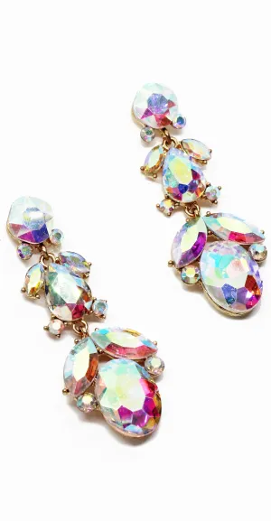 Realized Gold Holographic Stones Earrings