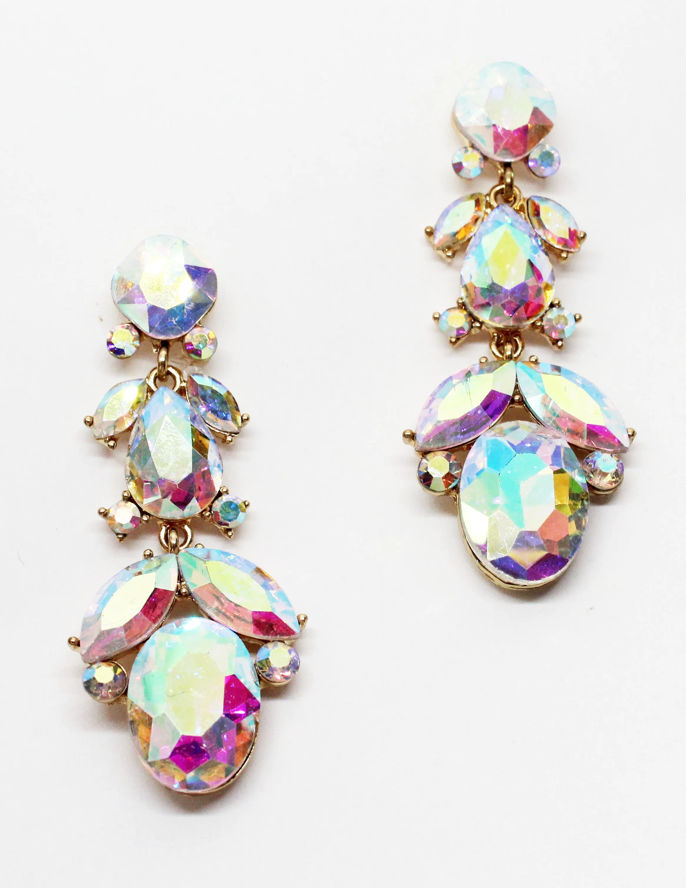 Realized Gold Holographic Stones Earrings