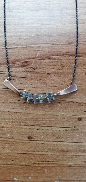 Rebecca Overmann 14K/Oxidized Sterling Silver Sapphire Necklace