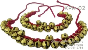 Red Rope Tied Ghungroo Payal bells salangai | Bharatnatyam, Kuchipudi, Kathak | Classical Dance Jewelry