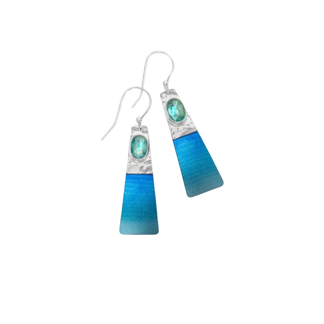 Regalia Earrings in Blue and Silver