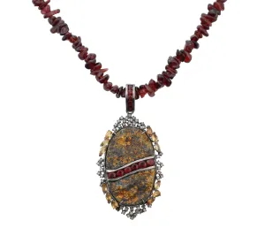 River Of Fire Silver Necklace