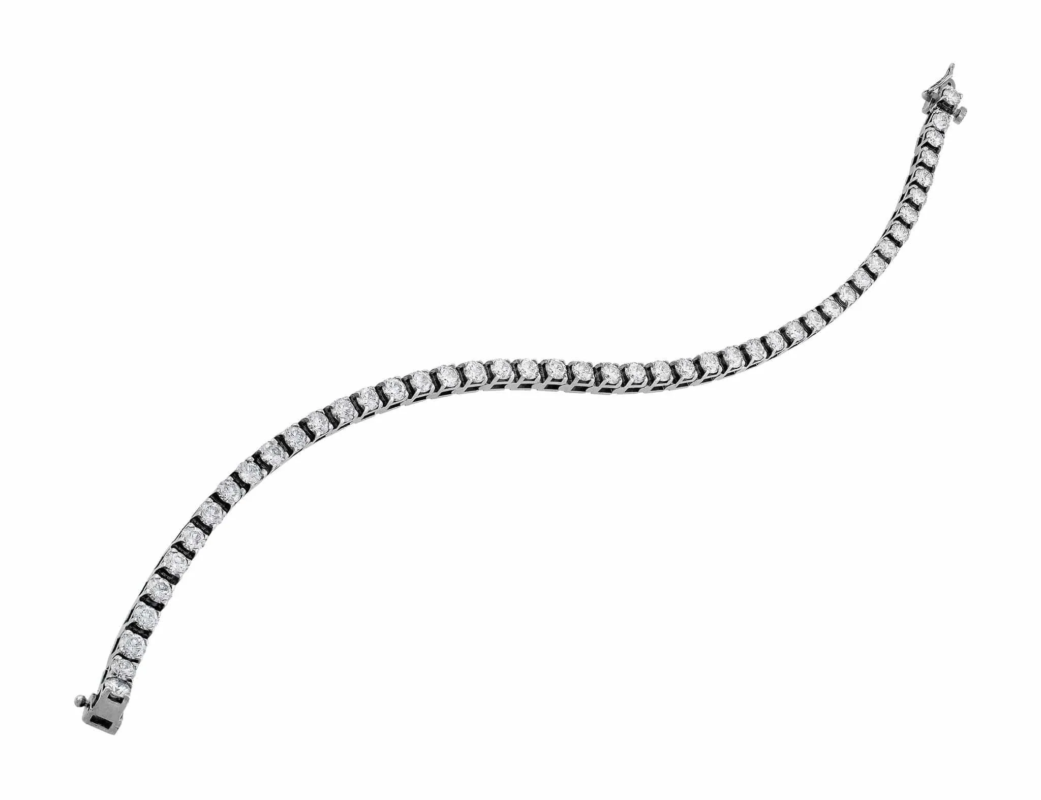 Rivière 14kt White Gold 4.63ctw Diamond Tennis Bracelet